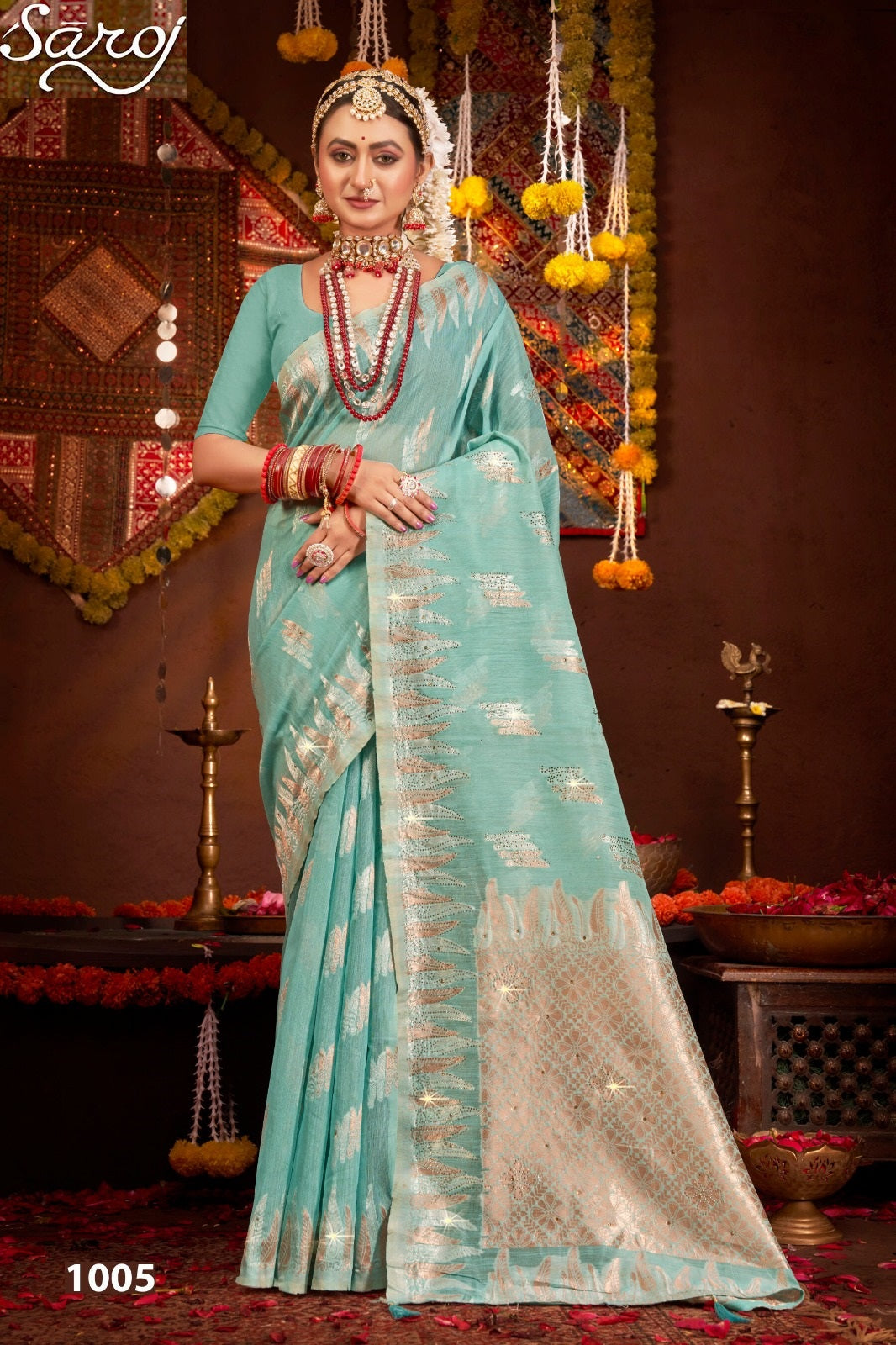Spicy Linen Saroski Vol 1 Saroj Silk Sarees Exporter Gujarat