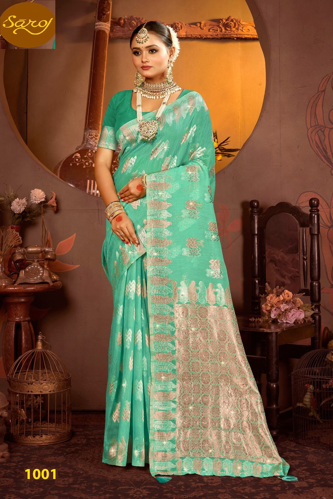 Spicy Linen Saroski Vol 2 Saroj Silk Sarees Supplier Gujarat