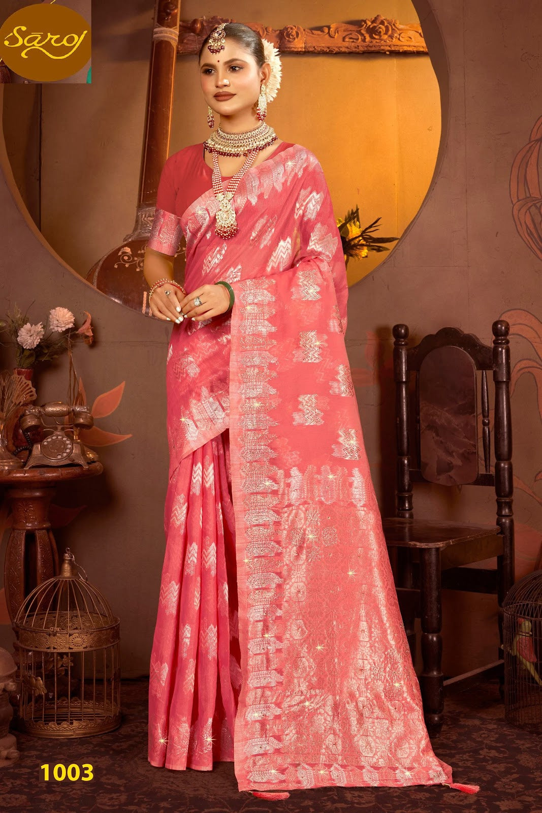 Spicy Linen Saroski Vol 2 Saroj Silk Sarees Supplier Gujarat