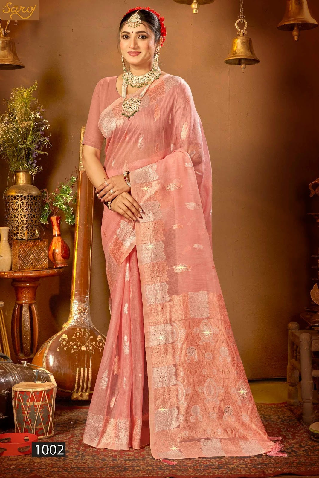 Spicy Linen Saroski Vol 3 Saroj Silk Sarees Wholesale Price