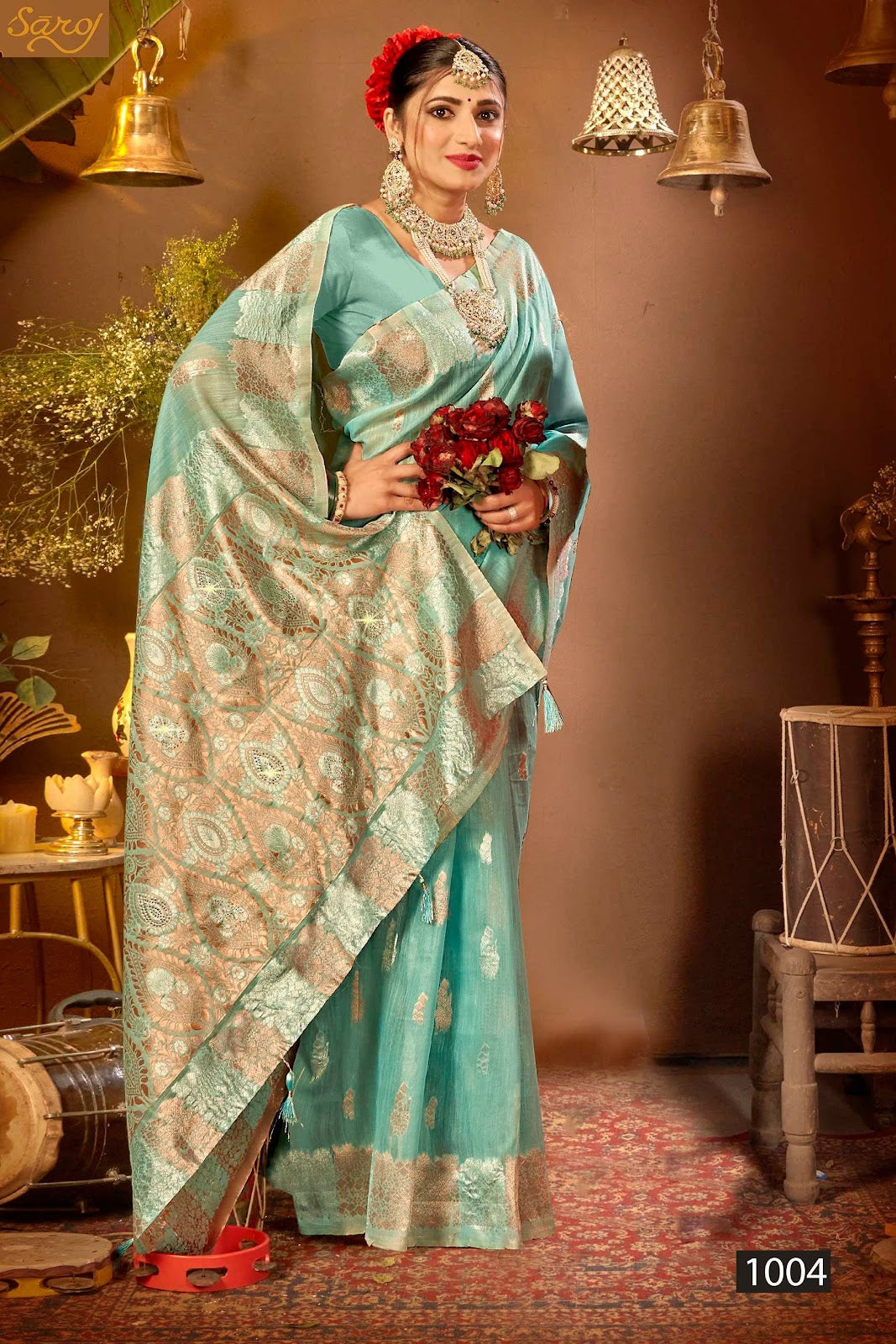 Spicy Linen Saroski Vol 3 Saroj Silk Sarees Wholesale Price