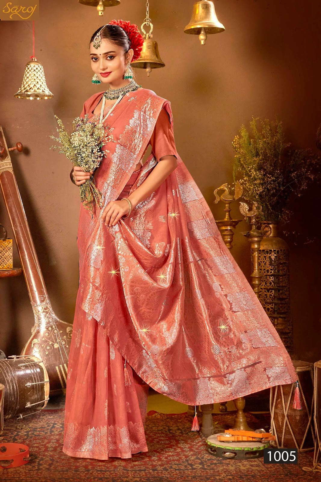 Spicy Linen Saroski Vol 3 Saroj Silk Sarees Wholesale Price