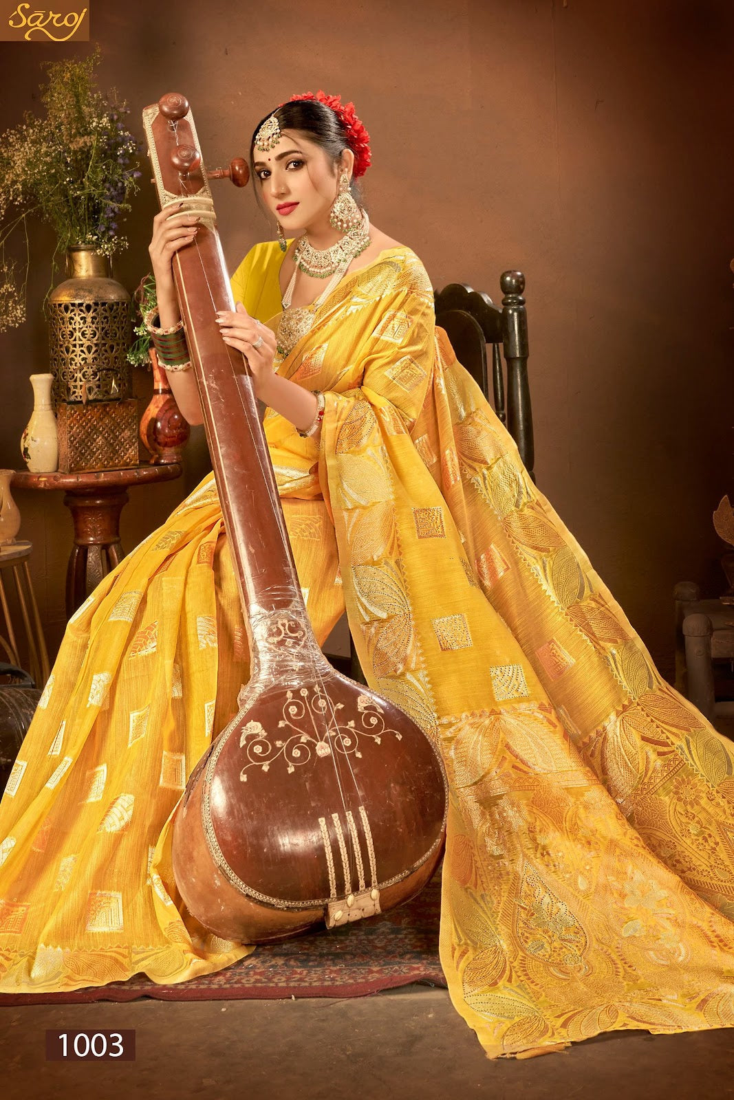 Spicy Linen Saroski Vol 4 Saroj Silk Sarees Manufacturer Gujarat