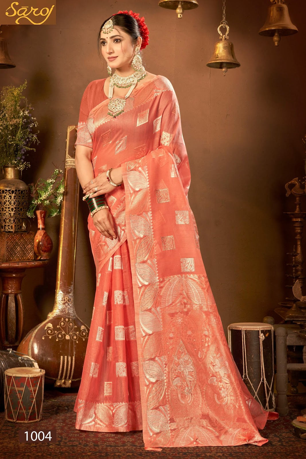 Spicy Linen Saroski Vol 4 Saroj Silk Sarees Manufacturer Gujarat