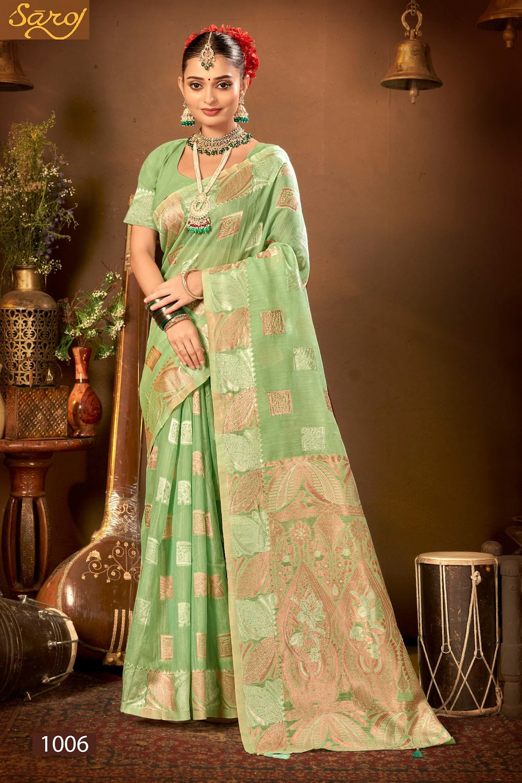 Spicy Linen Saroski Vol 4 Saroj Silk Sarees Manufacturer Gujarat