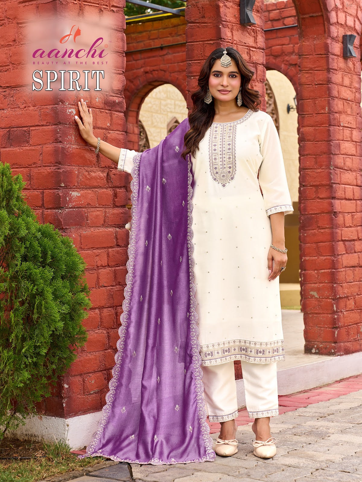 Spirit Aanchi Vichitra Silk Readymade Pant Style Suits Wholesale Price