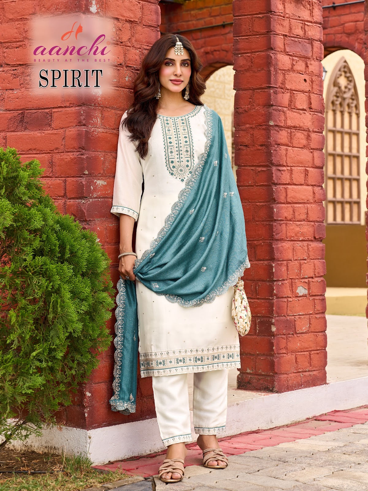 Spirit Aanchi Vichitra Silk Readymade Pant Style Suits Wholesale Price