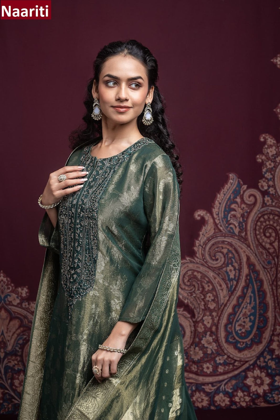 Spraha 2910 Naariti Tissue Silk Pant Style Suits Wholesale Rate