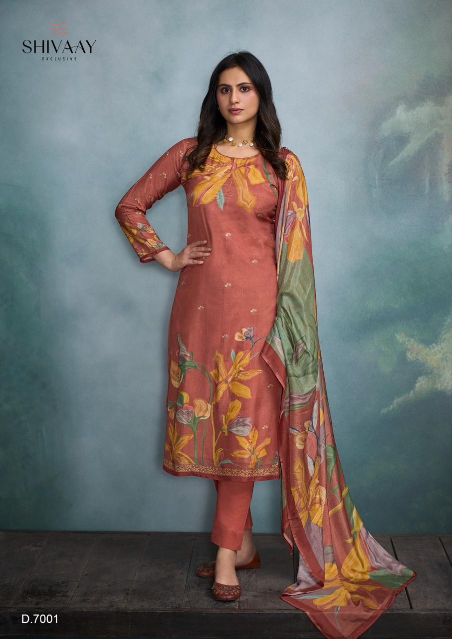 Spring Villa Shivaay Viscose Muslin Pant Style Suits Wholesale