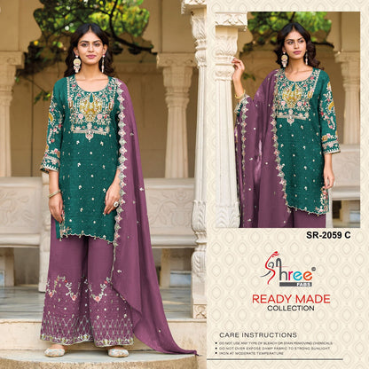 Sr 2059 Shree Fabs Pakistani Readymade Suits Wholesaler Gujarat