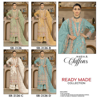 Sr 2126 Shree Fabs Chiffon Pakistani Readymade Suits Manufacturer Gujarat