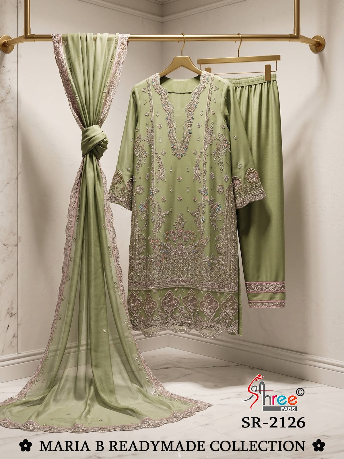 Sr 2126 Shree Fabs Chiffon Pakistani Readymade Suits Manufacturer Gujarat