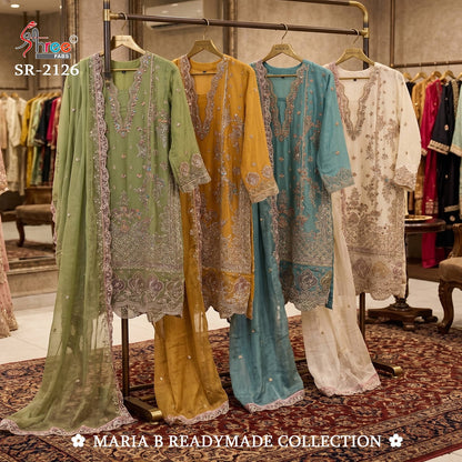 Sr 2126 Shree Fabs Chiffon Pakistani Readymade Suits Manufacturer Gujarat