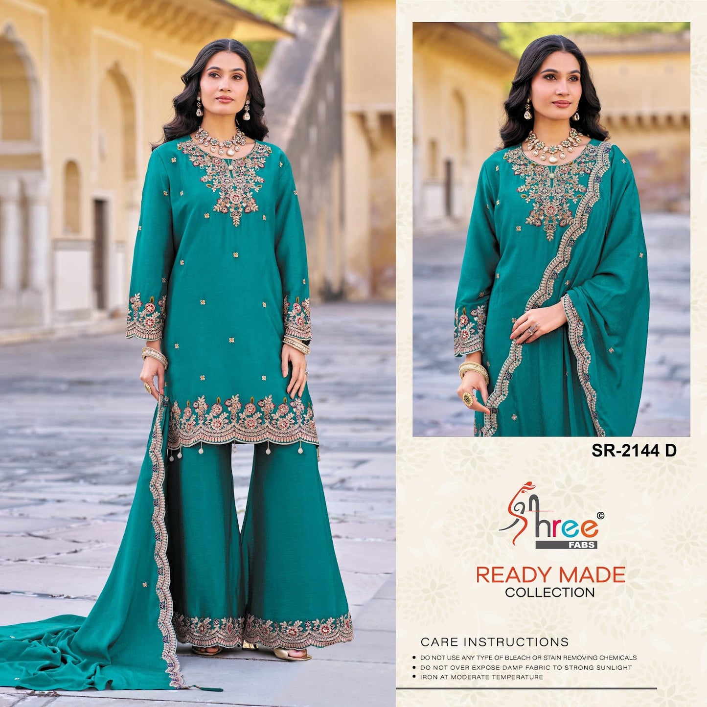 Sr 2144 Shree Fabs Chinon Pakistani Readymade Suits Wholesale Price