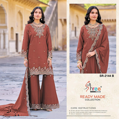 Sr 2144 Shree Fabs Chinon Pakistani Readymade Suits Wholesale Price