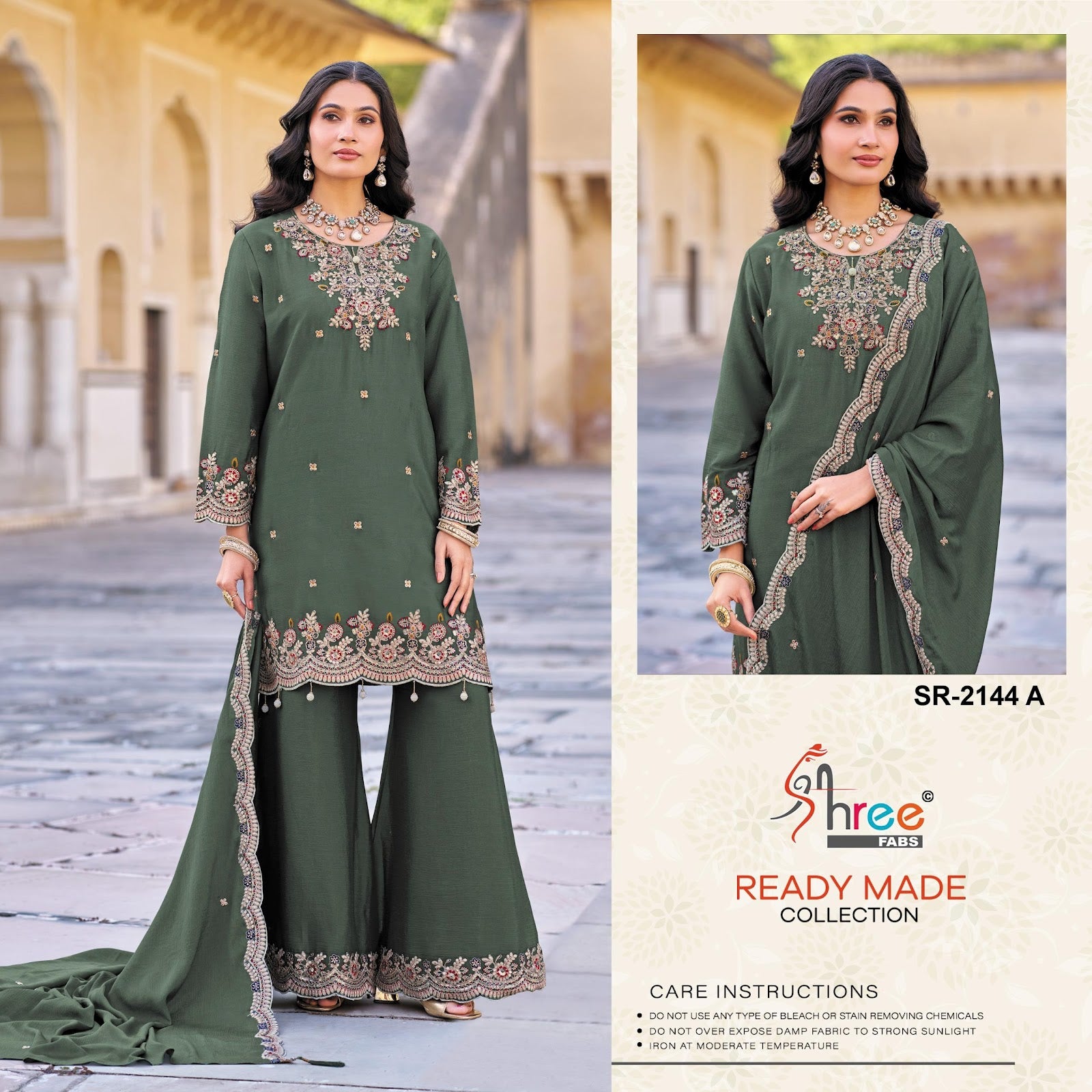 Sr 2144 Shree Fabs Chinon Pakistani Readymade Suits Wholesale Price