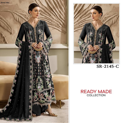 Sr 2145 Cgij Shree Fabs Chiffon Pakistani Readymade Suits Exporter