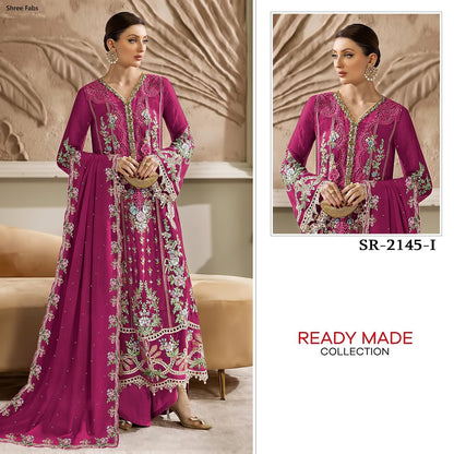 Sr 2145 Cgij Shree Fabs Chiffon Pakistani Readymade Suits Exporter