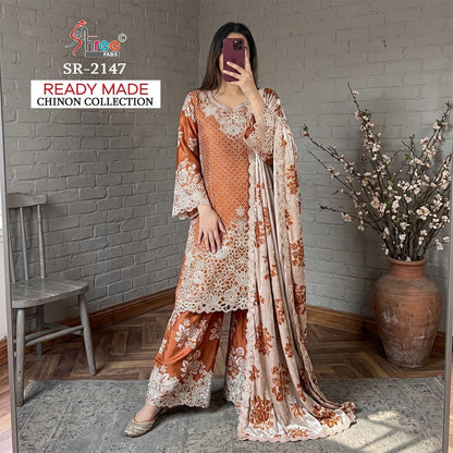 Sr 2147 Shree Fabs Chinon Pakistani Readymade Suits Manufacturer Ahmedabad