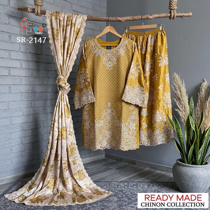 Sr 2147 Shree Fabs Chinon Pakistani Readymade Suits Manufacturer Ahmedabad