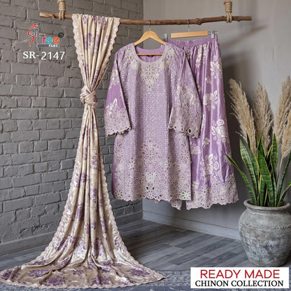 Sr 2147 Shree Fabs Chinon Pakistani Readymade Suits Manufacturer Ahmedabad