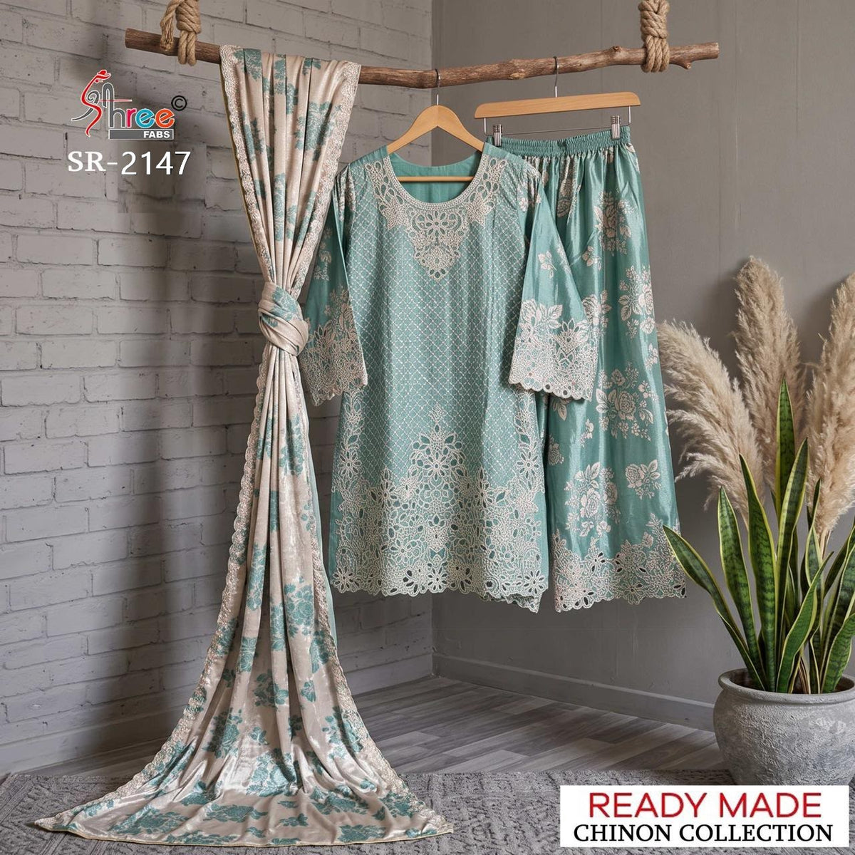 Sr 2147 Shree Fabs Chinon Pakistani Readymade Suits Manufacturer Ahmedabad