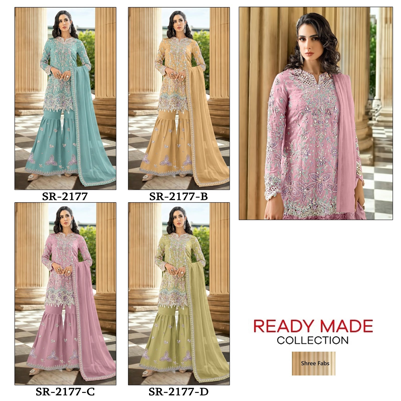 Sr 2177 Shree Fabs Georgette Pakistani Readymade Suits Manufacturer ...