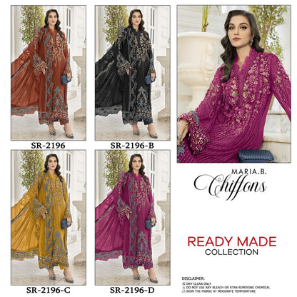 Sr 2196 Shree Fabs Chiffon Pakistani Readymade Suits Wholesale