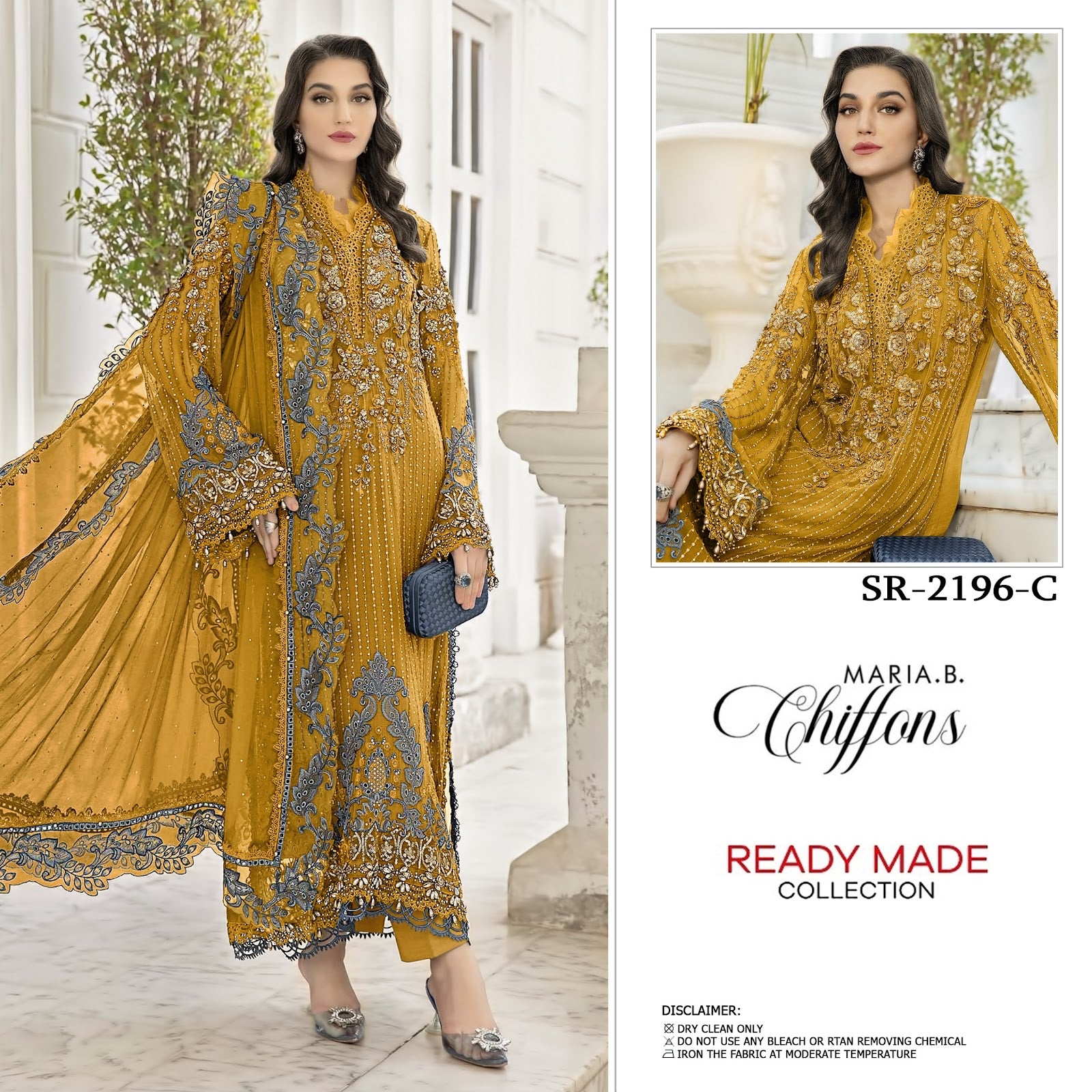 Sr 2196 Shree Fabs Chiffon Pakistani Readymade Suits Wholesale
