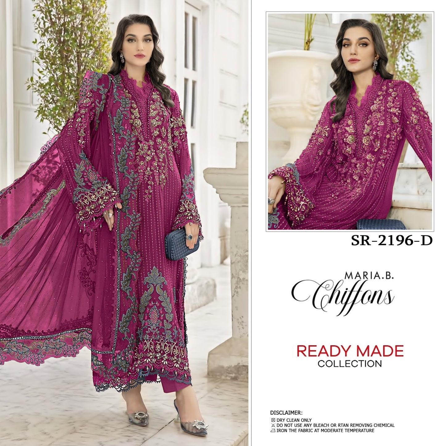 Sr 2196 Shree Fabs Chiffon Pakistani Readymade Suits Wholesale