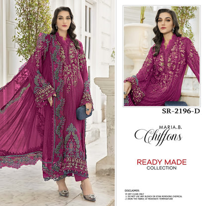Sr 2196 Shree Fabs Chiffon Pakistani Readymade Suits Wholesale