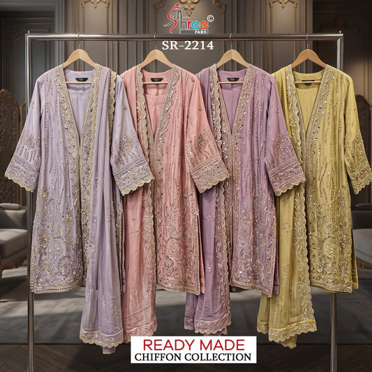 Sr 2214 Shree Fabs Chiffon Pakistani Readymade Suits Exporter Ahmedabad
