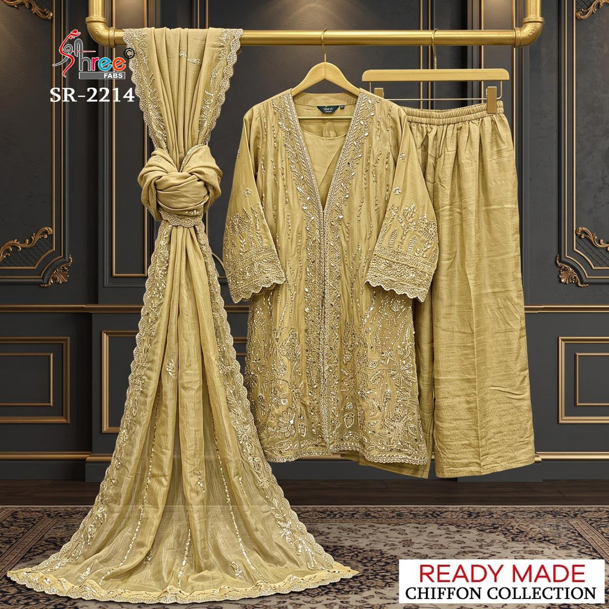 Sr 2214 Shree Fabs Chiffon Pakistani Readymade Suits Exporter Ahmedabad