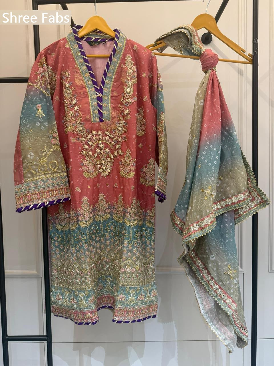 Sr 2351 Abcde Shree Fabs Chiffon Pakistani Readymade Suits Exporter India