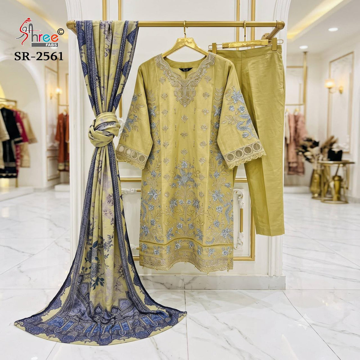 Sr 2561 Shree Fabs Cotton Lawn Pakistani Readymade Suits Manufacturer Ahmedabad