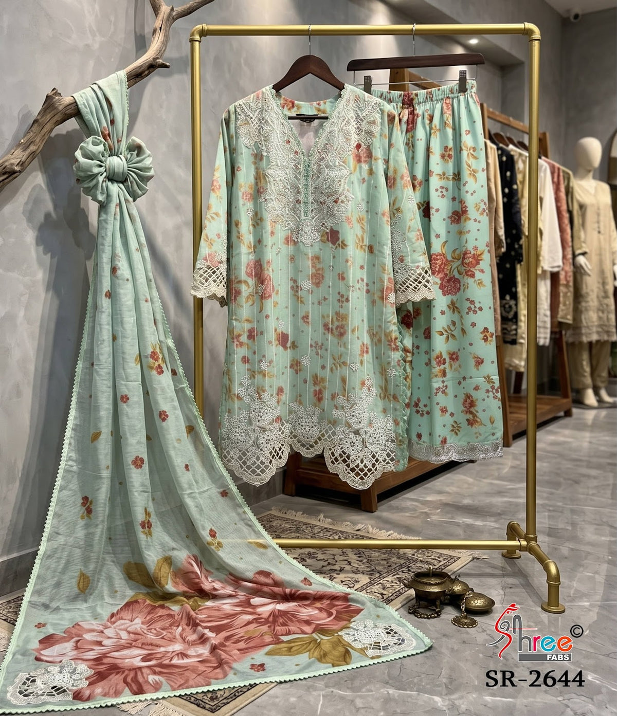 Sr 2644 Shree Fabs Kota Checks Pakistani Readymade Suits Wholesaler India