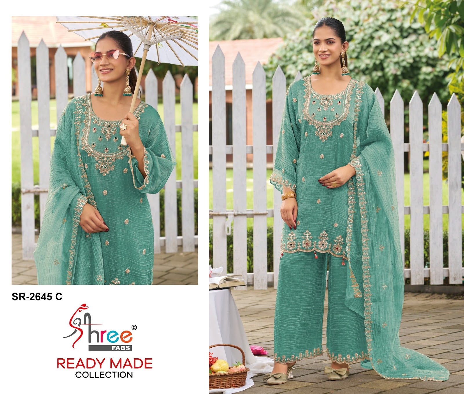 Sr 2645 Shree Fabs Viscose Pakistani Readymade Suits Supplier India