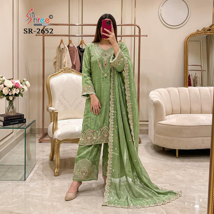 Sr 2652 Shree Fabs Tissue Pakistani Readymade Suits Supplier