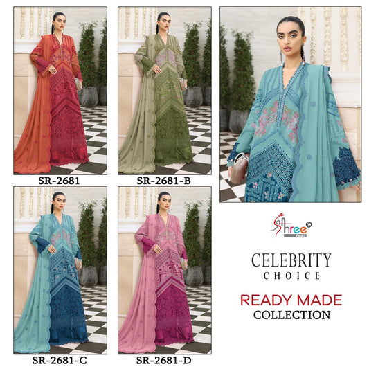 Sr 2681 Shree Fabs Crystal Pakistani Readymade Suits Manufacturer