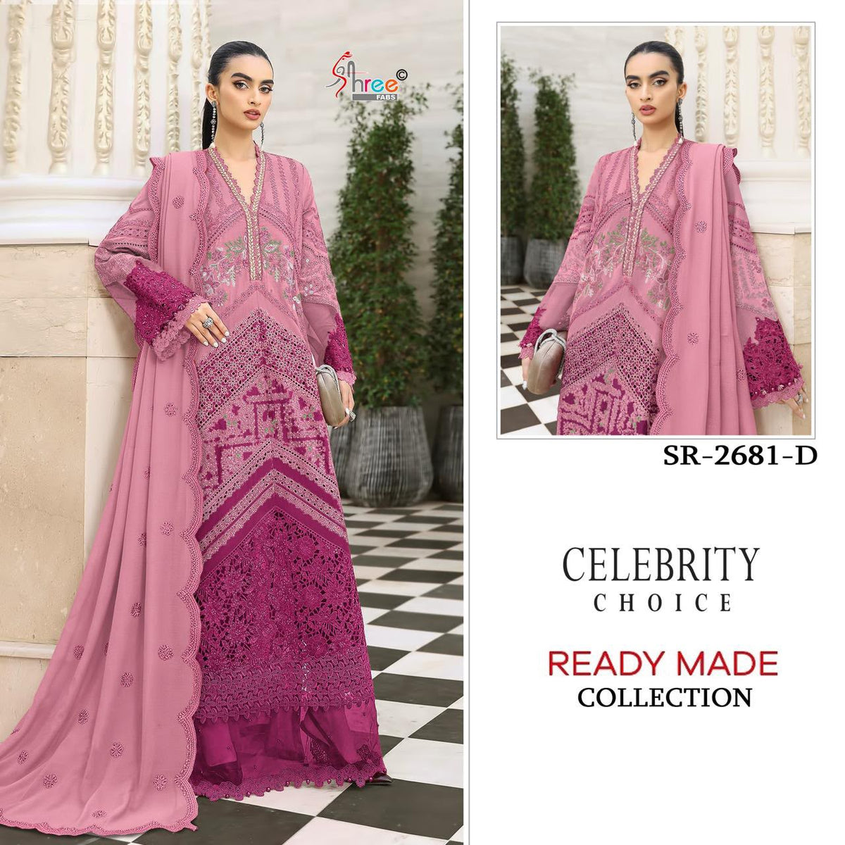 Sr 2681 Shree Fabs Crystal Pakistani Readymade Suits Manufacturer