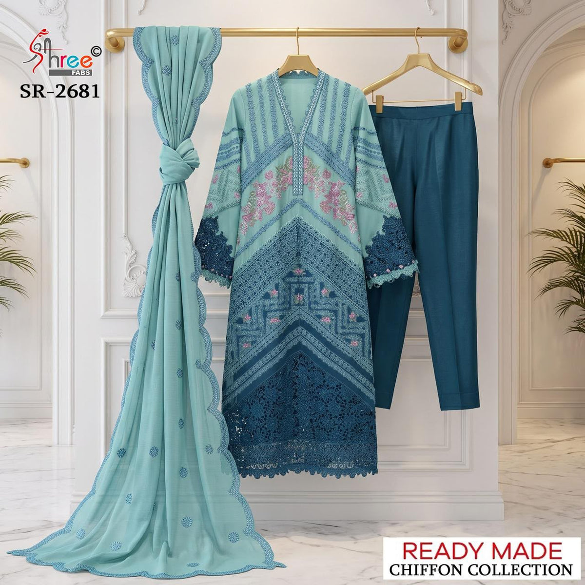 Sr 2681 Shree Fabs Crystal Pakistani Readymade Suits Manufacturer