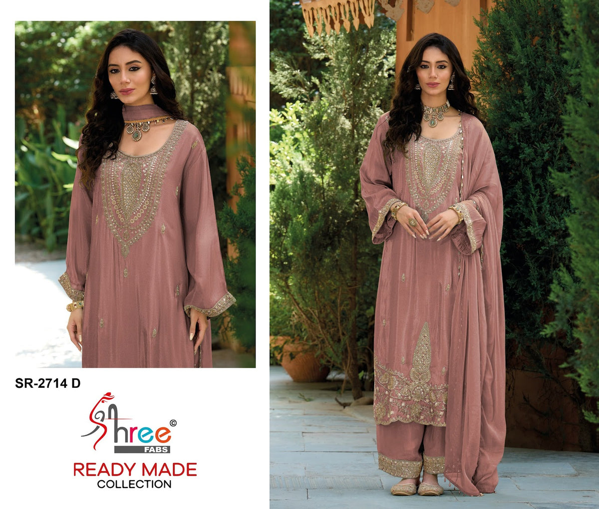 Sr 2714 Shree Fabs Tissue Pakistani Readymade Suits Manufacturer India