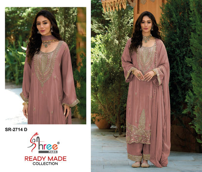 Sr 2714 Shree Fabs Tissue Pakistani Readymade Suits Manufacturer India