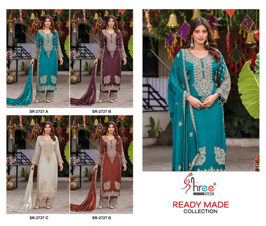 Sr 2727 Shree Fabs Tissue Pakistani Readymade Suits Manufacturer