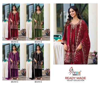 Sr 2741 Shree Fabs Premium Readymade Velvet Suits Manufacturer Gujarat