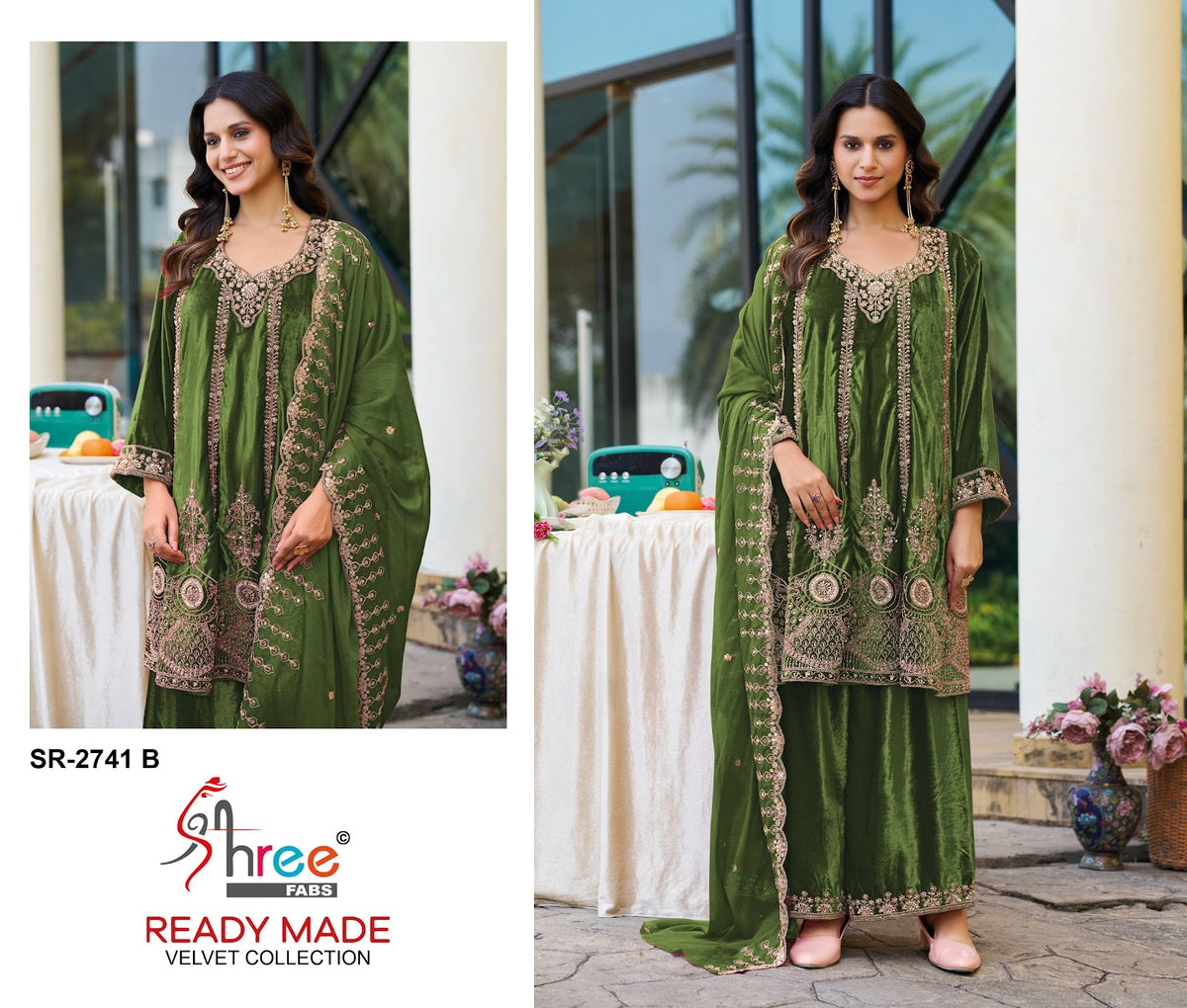 Sr 2741 Shree Fabs Premium Readymade Velvet Suits Manufacturer Gujarat
