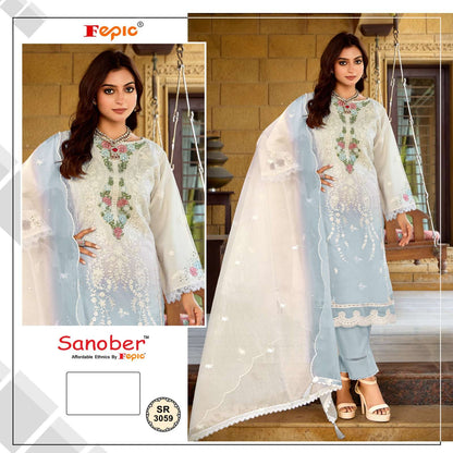 Sr 3059 Sanober Fepic Organza Pakistani Salwar Suits Supplier