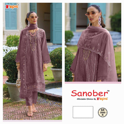 Sr 3060 Sanober Fepic Organza Pakistani Salwar Suits Wholesale