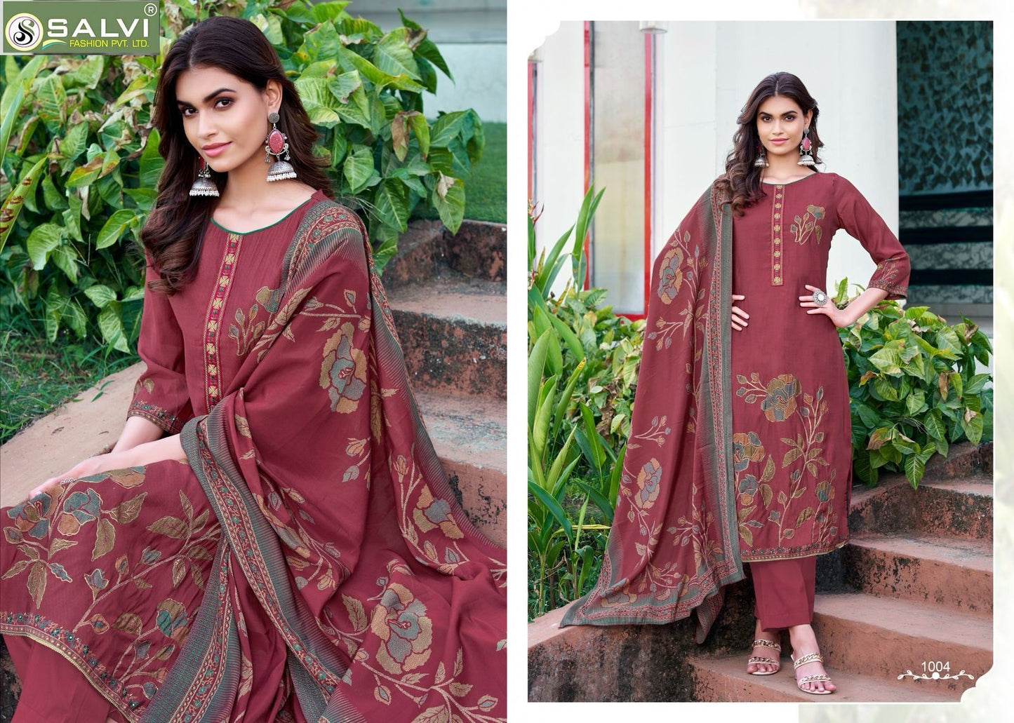 Sravya Silk Salvi Fashion Modal Silk Pant Style Suits Wholesaler