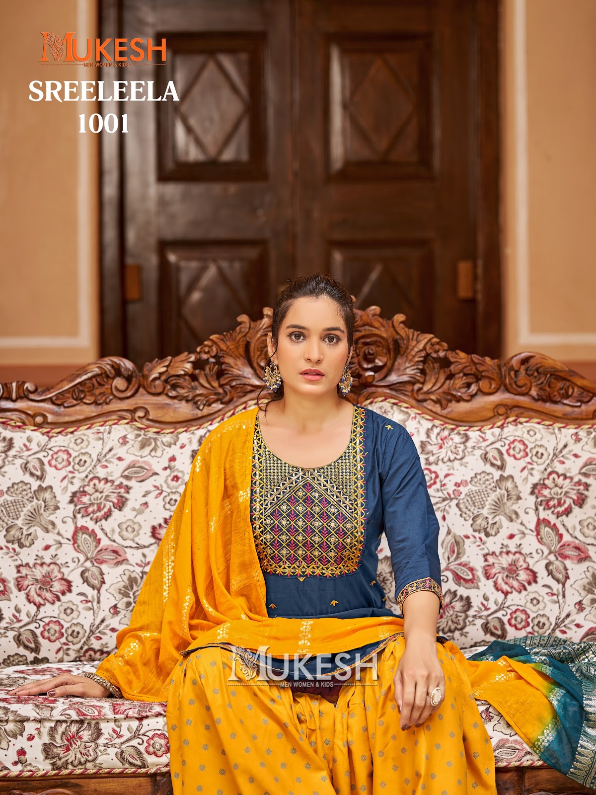 Sreeleela Mukesh Banwery Gadwal Silk Readymade Sharara Suits Exporter India